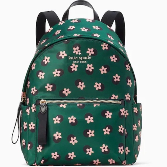 11. Kate Spade Chelsea Medium Backpack in Green Mutil - Picture 1 of 16